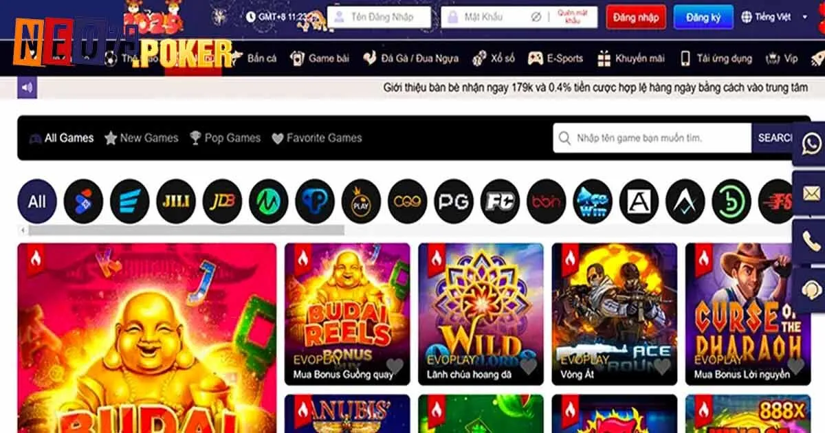 Danh sách nhà cung cấp trò chơi tại nổ hũ Neo79